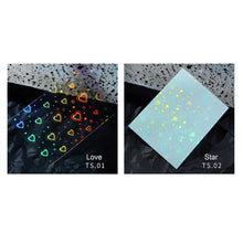 Load image into Gallery viewer, Aurora Laser Nail Stickers Versatile Star Laser Nail Stickers Nail Art Decoration Manicure Accessories
