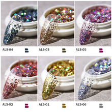 Load image into Gallery viewer, Irregular Laser Star Fragment Sequin Nail Stickers Flash Symphony Manicure Decoration DIY Nail Art Accessories
