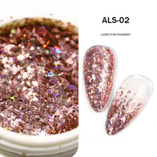 Load image into Gallery viewer, Irregular Laser Star Fragment Sequin Nail Stickers Flash Symphony Manicure Decoration DIY Nail Art Accessories
