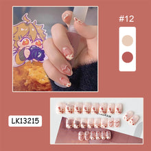 Load image into Gallery viewer, 24pcs/set Multicolor Cute Nail Patches Fake Nail Pieces Removable Fake Nails Extension Nail Art Accessories
