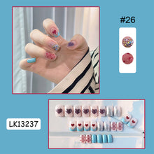 Load image into Gallery viewer, 24pcs/set Multicolor Cute Nail Patches Fake Nail Pieces Removable Fake Nails Extension Nail Art Accessories
