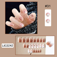Load image into Gallery viewer, 24pcs/set Multicolor Cute Nail Patches Fake Nail Pieces Removable Fake Nails Extension Nail Art Accessories
