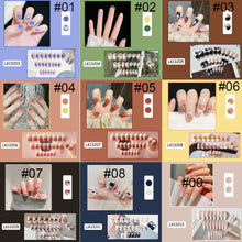 Load image into Gallery viewer, 24pcs/set Multicolor Cute Nail Patches Fake Nail Pieces Removable Fake Nails Extension Nail Art Accessories
