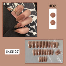 Load image into Gallery viewer, 24pcs/set Fashion Multicolor Nail Patches Fake Nail Pieces Removable Fake Nails Nail Art Accessories
