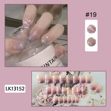 Load image into Gallery viewer, 24pcs/set Fashion Multicolor Nail Patches Fake Nail Pieces Removable Fake Nails Nail Art Accessories
