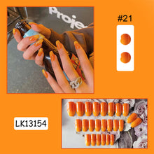 Load image into Gallery viewer, 24pcs/set Fashion Multicolor Nail Patches Fake Nail Pieces Removable Fake Nails Nail Art Accessories

