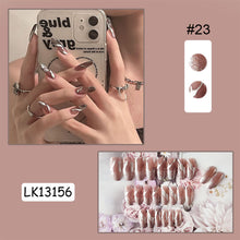 Load image into Gallery viewer, 24pcs/set Fashion Multicolor Nail Patches Fake Nail Pieces Removable Fake Nails Nail Art Accessories
