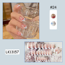 Load image into Gallery viewer, 24pcs/set Fashion Multicolor Nail Patches Fake Nail Pieces Removable Fake Nails Nail Art Accessories
