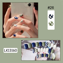 Load image into Gallery viewer, 24pcs/set Fashion Multicolor Nail Patches Fake Nail Pieces Removable Fake Nails Nail Art Accessories
