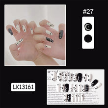 Load image into Gallery viewer, 24pcs/set Fashion Multicolor Nail Patches Fake Nail Pieces Removable Fake Nails Nail Art Accessories
