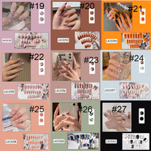 Load image into Gallery viewer, 24pcs/set Fashion Multicolor Nail Patches Fake Nail Pieces Removable Fake Nails Nail Art Accessories
