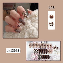 Load image into Gallery viewer, 24pcs/set Fashion Multicolor Nail Patches Fake Nail Pieces Removable Fake Nails Nail Art Accessories
