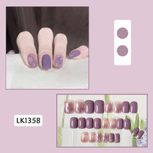 Load image into Gallery viewer, 24pcs/set Multicolor Nail Pieces Fake Nail Patches Removable Fake Nails Extension Nail Art Accessories
