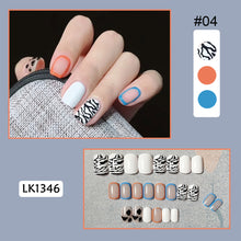 Load image into Gallery viewer, 24pcs/set Multicolor Nail Pieces Fake Nail Patches Removable Fake Nails Extension Nail Art Accessories
