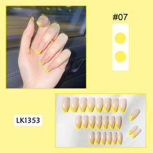 Load image into Gallery viewer, 24pcs/set Multicolor Nail Pieces Fake Nail Patches Removable Fake Nails Extension Nail Art Accessories
