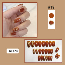 Load image into Gallery viewer, 24pcs/set Multicolor Nail Pieces Fake Nail Patches Removable Fake Nails Extension Nail Art Accessories
