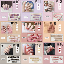 Load image into Gallery viewer, 24pcs/set Multicolor Nail Pieces Fake Nail Patches Removable Fake Nails Extension Nail Art Accessories
