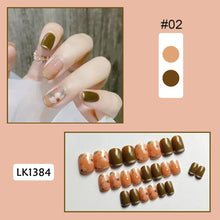 Load image into Gallery viewer, 24pcs/set Glossy Nail Pieces Multicolor Fake Nail Patches Removable Fake Nails Extension Nail Art Accessories
