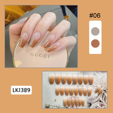 Load image into Gallery viewer, 24pcs/set Glossy Nail Pieces Multicolor Fake Nail Patches Removable Fake Nails Extension Nail Art Accessories
