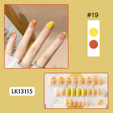 Load image into Gallery viewer, 24pcs/set Glossy Nail Pieces Multicolor Fake Nail Patches Removable Fake Nails Extension Nail Art Accessories
