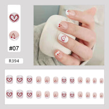 Load image into Gallery viewer, 24pcs/set Cute Nail Patches Multicolor Fake Nail Pieces Removable Fake Nails Extension Nail Art Accessories
