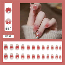 Load image into Gallery viewer, 24pcs/set Cute Nail Patches Multicolor Fake Nail Pieces Removable Fake Nails Extension Nail Art Accessories
