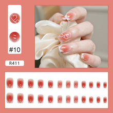 Load image into Gallery viewer, 24pcs/set Fashion Multicolor Nail Pieces Cute Fake Nail Patches Removable Fake Nails Extensions Nail Art Accessories
