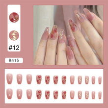 Load image into Gallery viewer, 24pcs/set Fashion Multicolor Nail Pieces Cute Fake Nail Patches Removable Fake Nails Extensions Nail Art Accessories
