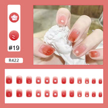 Load image into Gallery viewer, 24pcs/set Fashion Multicolor Nail Pieces Cute Fake Nail Patches Removable Fake Nails Extensions Nail Art Accessories
