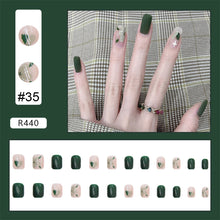 Load image into Gallery viewer, 24pcs/set Fashion Multicolor Nail Pieces Cute Fake Nail Patches Removable Fake Nails Extensions Nail Art Accessories
