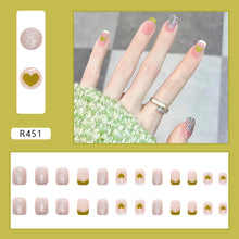 Load image into Gallery viewer, 24pcs/set Small Fresh Nail Patches Multicolor Nail Pieces Removable Fake Nails Extensions Nail Art Accessories
