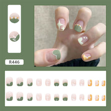 Load image into Gallery viewer, 24pcs/set Small Fresh Nail Patches Multicolor Nail Pieces Removable Fake Nails Extensions Nail Art Accessories
