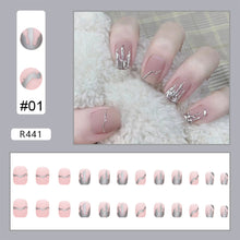 Load image into Gallery viewer, 24pcs/set Small Fresh Nail Patches Multicolor Nail Pieces Removable Fake Nails Extensions Nail Art Accessories
