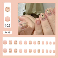Load image into Gallery viewer, 24pcs/set Small Fresh Nail Patches Multicolor Nail Pieces Removable Fake Nails Extensions Nail Art Accessories
