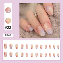 Load image into Gallery viewer, 24pcs/set Small Fresh Nail Patches Multicolor Nail Pieces Removable Fake Nails Extensions Nail Art Accessories

