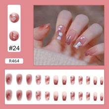 Load image into Gallery viewer, 24pcs/set Small Fresh Nail Patches Multicolor Nail Pieces Removable Fake Nails Extensions Nail Art Accessories
