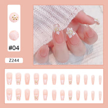 Load image into Gallery viewer, 24pcs/set Fashion Nail Patches Multicolor Nail Pieces Removable Fake Nails Extensions Nail Art Accessories
