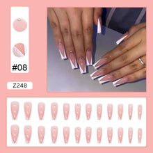 Load image into Gallery viewer, 24pcs/set Fashion Nail Patches Multicolor Nail Pieces Removable Fake Nails Extensions Nail Art Accessories
