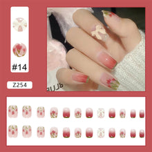 Load image into Gallery viewer, 24pcs/set Fashion Nail Patches Multicolor Nail Pieces Removable Fake Nails Extensions Nail Art Accessories
