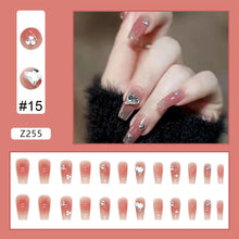 Load image into Gallery viewer, 24pcs/set Fashion Nail Patches Multicolor Nail Pieces Removable Fake Nails Extensions Nail Art Accessories
