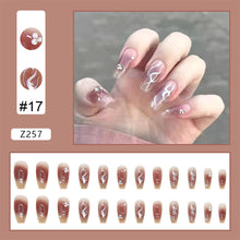 Load image into Gallery viewer, 24pcs/set Fashion Nail Patches Multicolor Nail Pieces Removable Fake Nails Extensions Nail Art Accessories
