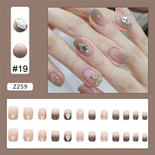 Load image into Gallery viewer, 24pcs/set Fashion Nail Patches Multicolor Nail Pieces Removable Fake Nails Extensions Nail Art Accessories
