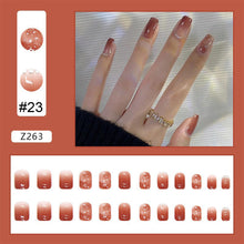 Load image into Gallery viewer, 24pcs/set Fashion Nail Patches Multicolor Nail Pieces Removable Fake Nails Extensions Nail Art Accessories
