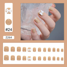 Load image into Gallery viewer, 24pcs/set Fashion Nail Patches Multicolor Nail Pieces Removable Fake Nails Extensions Nail Art Accessories
