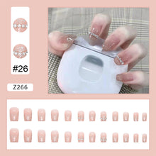Load image into Gallery viewer, 24pcs/set Fashion Nail Patches Multicolor Nail Pieces Removable Fake Nails Extensions Nail Art Accessories
