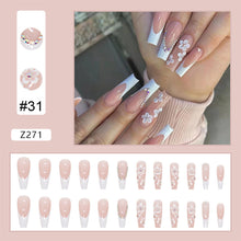Load image into Gallery viewer, 24pcs/set Fashion Nail Patches Multicolor Nail Pieces Removable Fake Nails Extensions Nail Art Accessories
