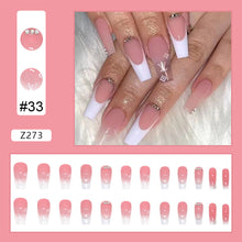 Load image into Gallery viewer, 24pcs/set Fashion Nail Patches Multicolor Nail Pieces Removable Fake Nails Extensions Nail Art Accessories
