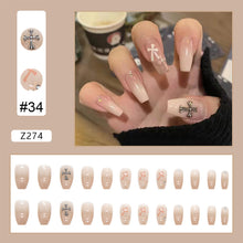 Load image into Gallery viewer, 24pcs/set Fashion Nail Patches Multicolor Nail Pieces Removable Fake Nails Extensions Nail Art Accessories
