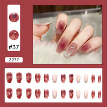 Load image into Gallery viewer, 24pcs/set Fashion Nail Patches Multicolor Nail Pieces Removable Fake Nails Extensions Nail Art Accessories
