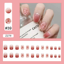 Load image into Gallery viewer, 24pcs/set Fashion Nail Patches Multicolor Nail Pieces Removable Fake Nails Extensions Nail Art Accessories
